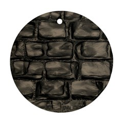 Stone Patch Sidewalk Round Ornament (two Sides) by HermanTelo