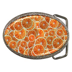 Oranges Background Belt Buckles