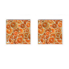 Oranges Background Cufflinks (square)