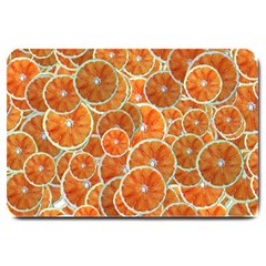 Oranges Background Large Doormat  by HermanTelo