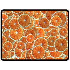 Oranges Background Double Sided Fleece Blanket (large) 