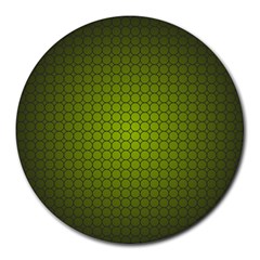 Hexagon Background Circle Round Mousepads by HermanTelo