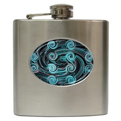 Background Neon Abstract Hip Flask (6 Oz) by HermanTelo