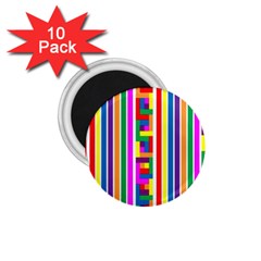 Rainbow Geometric Spectrum 1.75  Magnets (10 pack) 