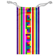 Rainbow Geometric Spectrum Jewelry Bag