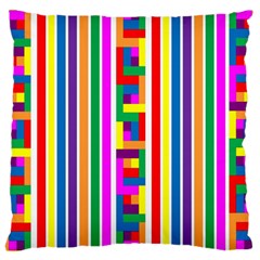 Rainbow Geometric Spectrum Large Cushion Case (two Sides) by Mariart