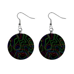 Neon Waves                                  1  Button Earrings by LalyLauraFLM