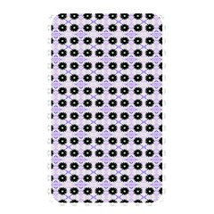 Black Flower  On Purple White Pattern Memory Card Reader (rectangular) by BrightVibesDesign