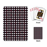 White Flower Pattern On Pink Black Playing Cards Single Design (Rectangle) Back