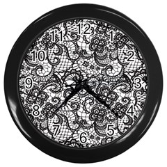 Encaje Wall Clock (black) by Sobalvarro