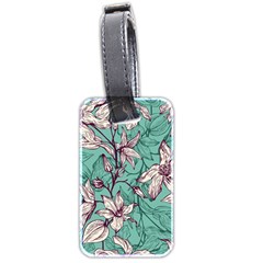 Vintage Floral Pattern Luggage Tag (two Sides) by Sobalvarro