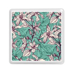 Vintage Floral Pattern Memory Card Reader (square) by Sobalvarro