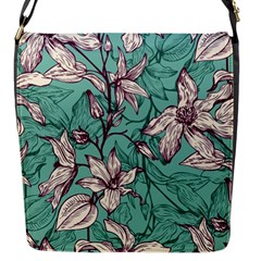 Vintage Floral Pattern Flap Closure Messenger Bag (s) by Sobalvarro