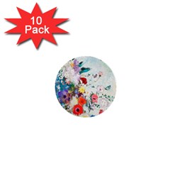 Floral Bouquet 1  Mini Buttons (10 Pack)  by Sobalvarro