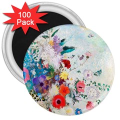 Floral Bouquet 3  Magnets (100 Pack) by Sobalvarro