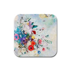 Floral Bouquet Rubber Square Coaster (4 Pack)  by Sobalvarro