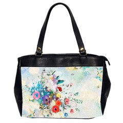 Floral Bouquet Oversize Office Handbag (2 Sides) by Sobalvarro