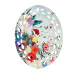 Floral Bouquet Ornament (Oval Filigree) Front