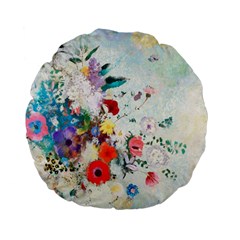 Floral Bouquet Standard 15  Premium Flano Round Cushions by Sobalvarro