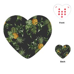 Pineapples Pattern Playing Cards Single Design (heart) by Sobalvarro