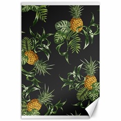 Pineapples Pattern Canvas 24  X 36  by Sobalvarro