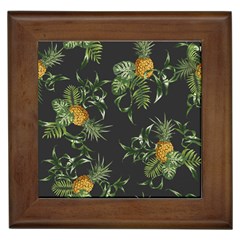 Pineapples Pattern Framed Tile by Sobalvarro