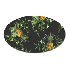 Pineapples Pattern Oval Magnet by Sobalvarro