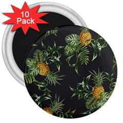 Pineapples Pattern 3  Magnets (10 Pack)  by Sobalvarro