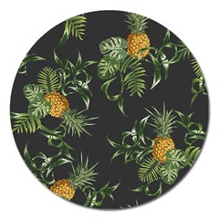 Pineapples Pattern Magnet 5  (round) by Sobalvarro