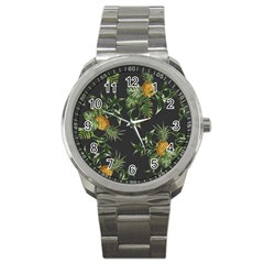 Pineapples Pattern Sport Metal Watch by Sobalvarro