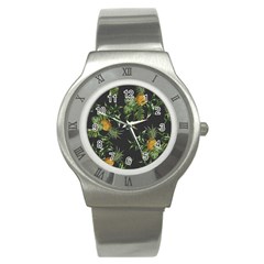 Pineapples Pattern Stainless Steel Watch by Sobalvarro