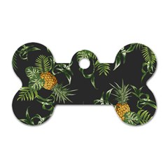 Pineapples Pattern Dog Tag Bone (two Sides) by Sobalvarro