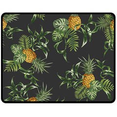 Pineapples Pattern Fleece Blanket (medium)  by Sobalvarro