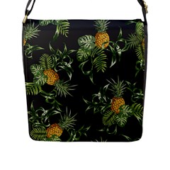 Pineapples Pattern Flap Closure Messenger Bag (l) by Sobalvarro