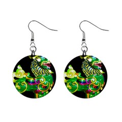 Green Ki Rin Mini Button Earrings by Riverwoman