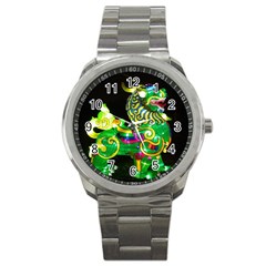 Green Ki Rin Sport Metal Watch by Riverwoman