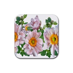 Flowers Anemone Arrangement Cut Out Rubber Coaster (square)  by Simbadda