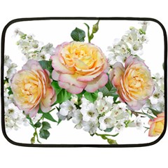 Flowers Arrangement Yellow Roses Double Sided Fleece Blanket (mini)  by Simbadda