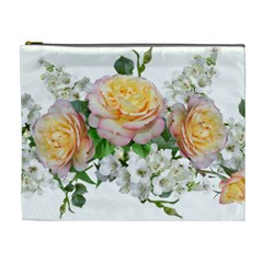 Flowers Arrangement Yellow Roses Cosmetic Bag (xl) by Simbadda