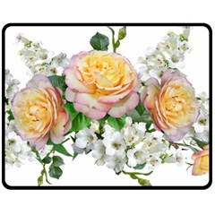 Flowers Arrangement Yellow Roses Double Sided Fleece Blanket (medium) 