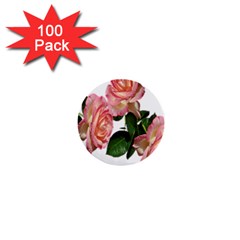 Roses Flowers Arrangement Garden 1  Mini Buttons (100 Pack)  by Simbadda