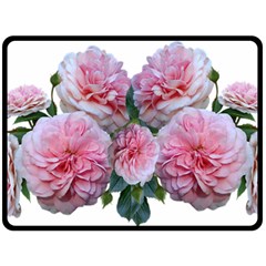 Roses Pink Flowers Arrangement Fleece Blanket (large) 