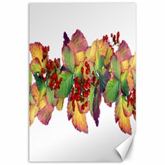 Leaves Autumn Berries Garden Canvas 24  X 36  by Simbadda