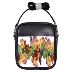 Leaves Autumn Berries Garden Girls Sling Bag by Simbadda