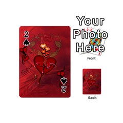 Wonderful Hearts And Rose Playing Cards 54 Designs (mini) by FantasyWorld7