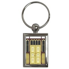 Graphic Door Entry Exterior House Key Chain (rectangle) by Simbadda