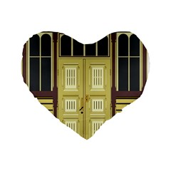 Graphic Door Entry Exterior House Standard 16  Premium Heart Shape Cushions by Simbadda