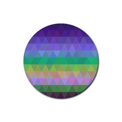 Abstract Texture Triangle Geometric Rubber Coaster (round)  by Simbadda