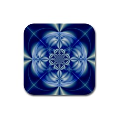 Abstract Art Artwork Fractal Design Rubber Square Coaster (4 Pack)  by Simbadda