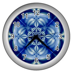 Abstract Art Artwork Fractal Design Wall Clock (silver)